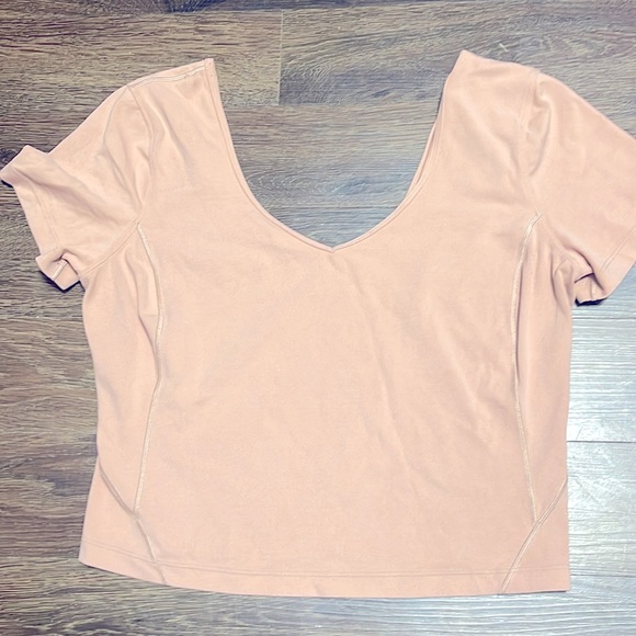 Tan Cropped LuLuLemon Top - Picture 2 of 2
